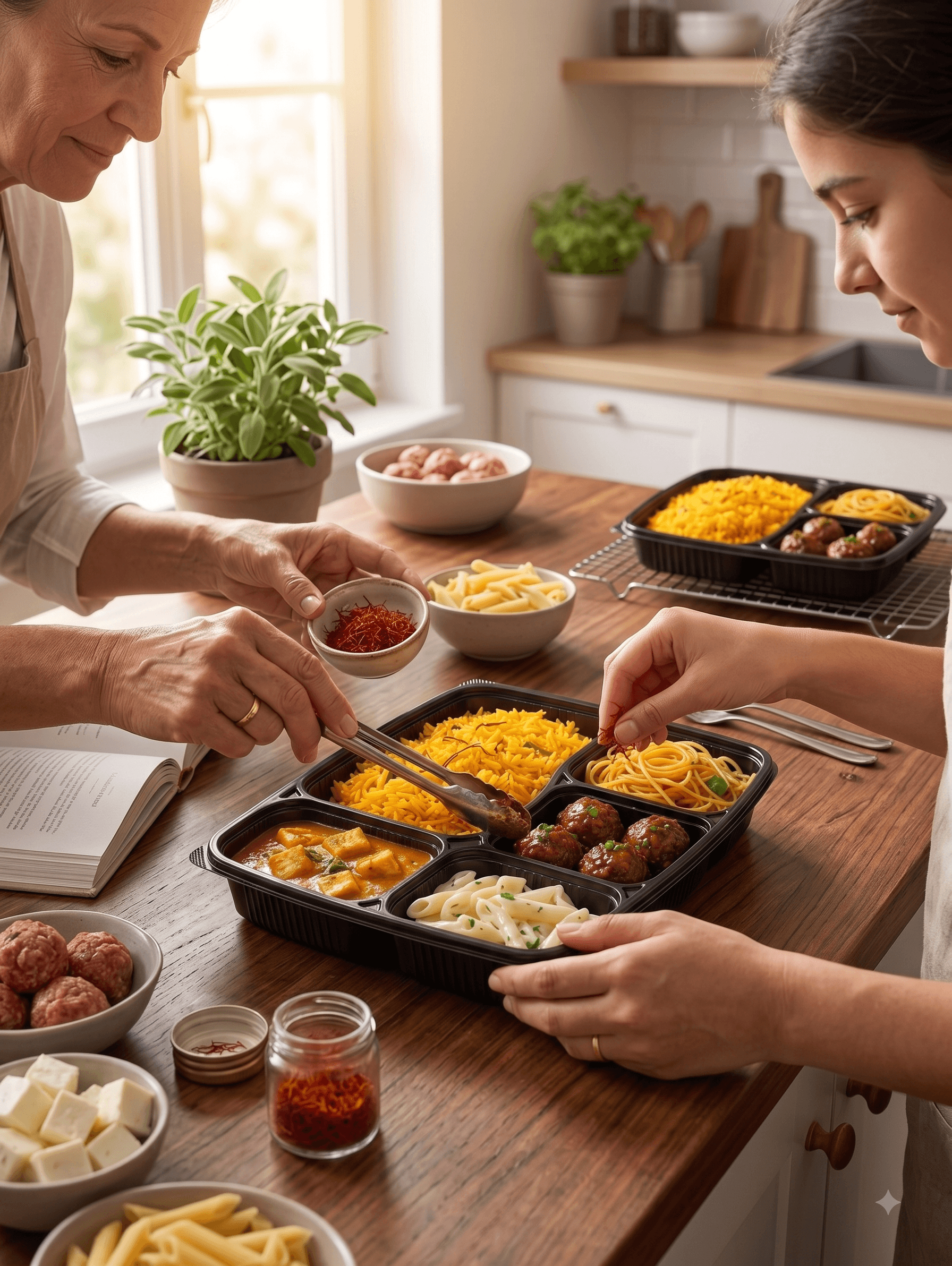 commercial kitchen and service